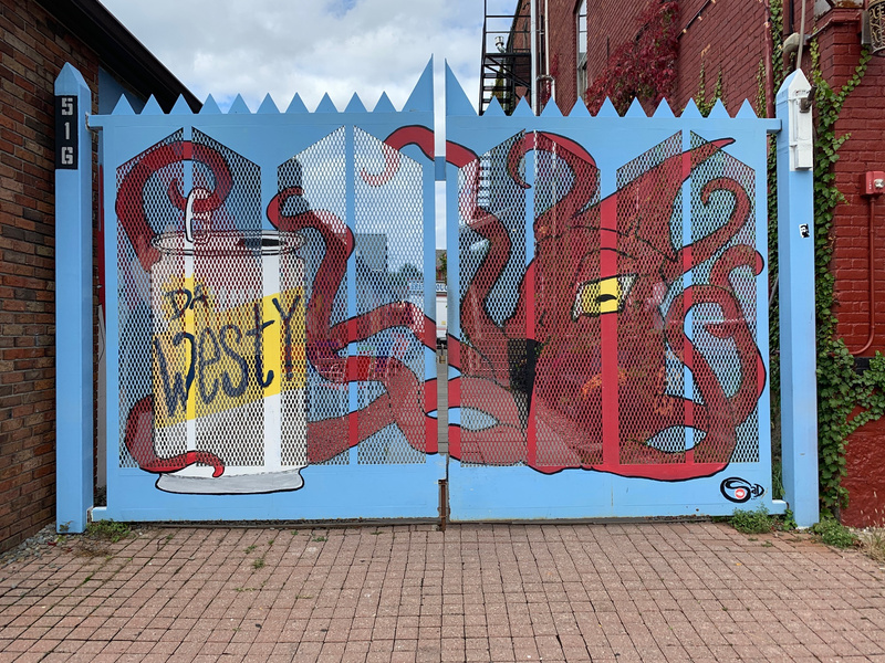 mural in Ithaca by artist unknown.