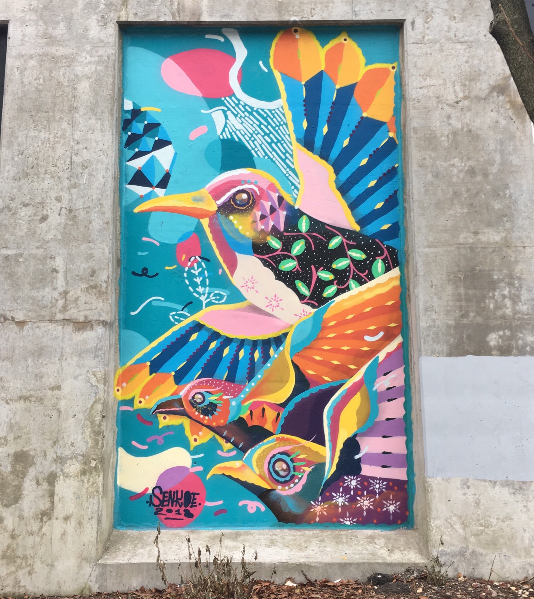 mural in Chicago by artist Senkoe. Tagged: animals