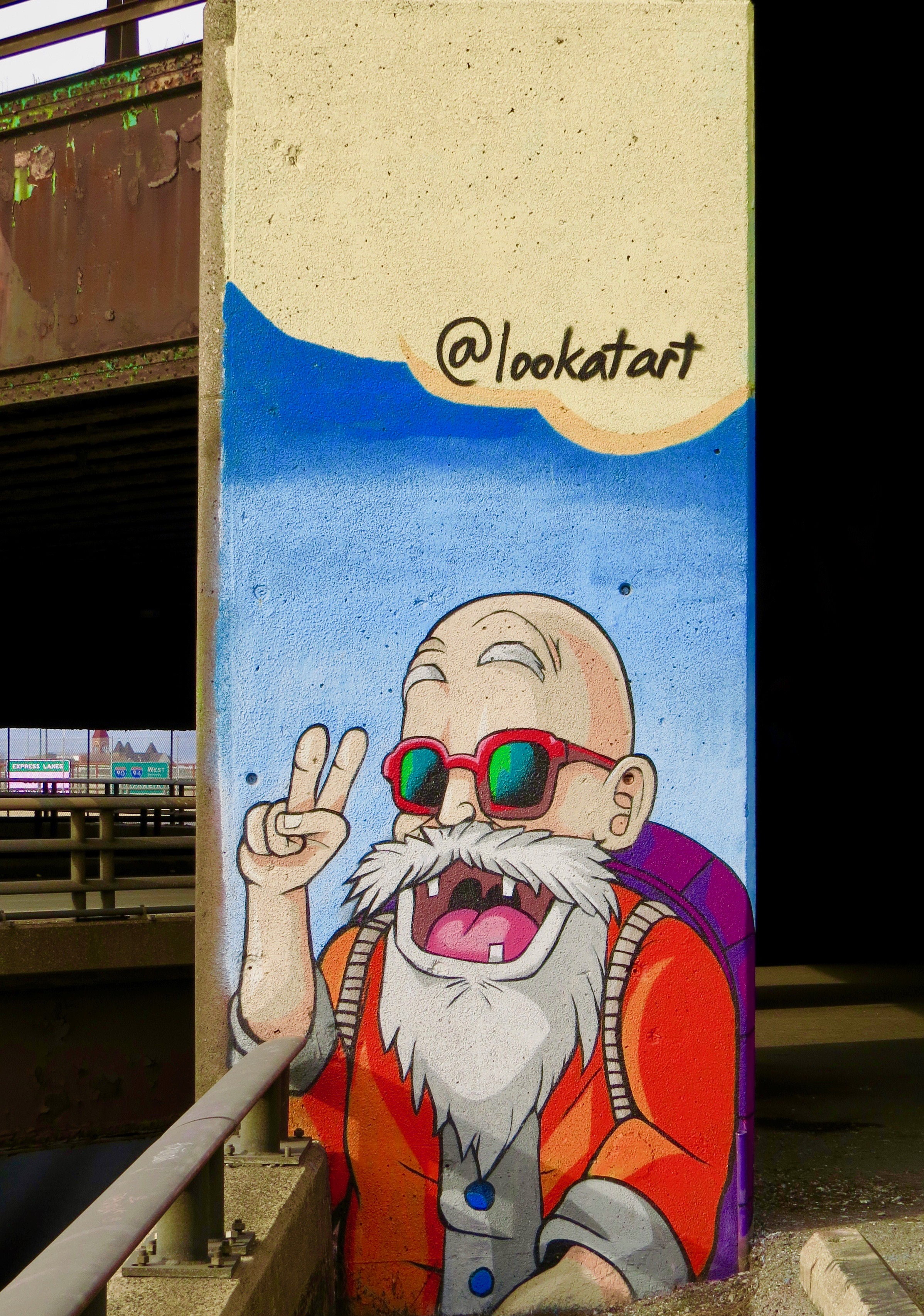 mural in Chicago by artist Jake Merten. Tagged: Dragon Ball Z