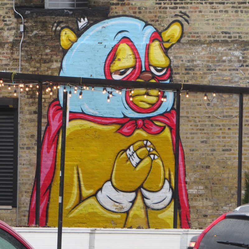 mural in Chicago by artist The Bear Champ. Tagged: character