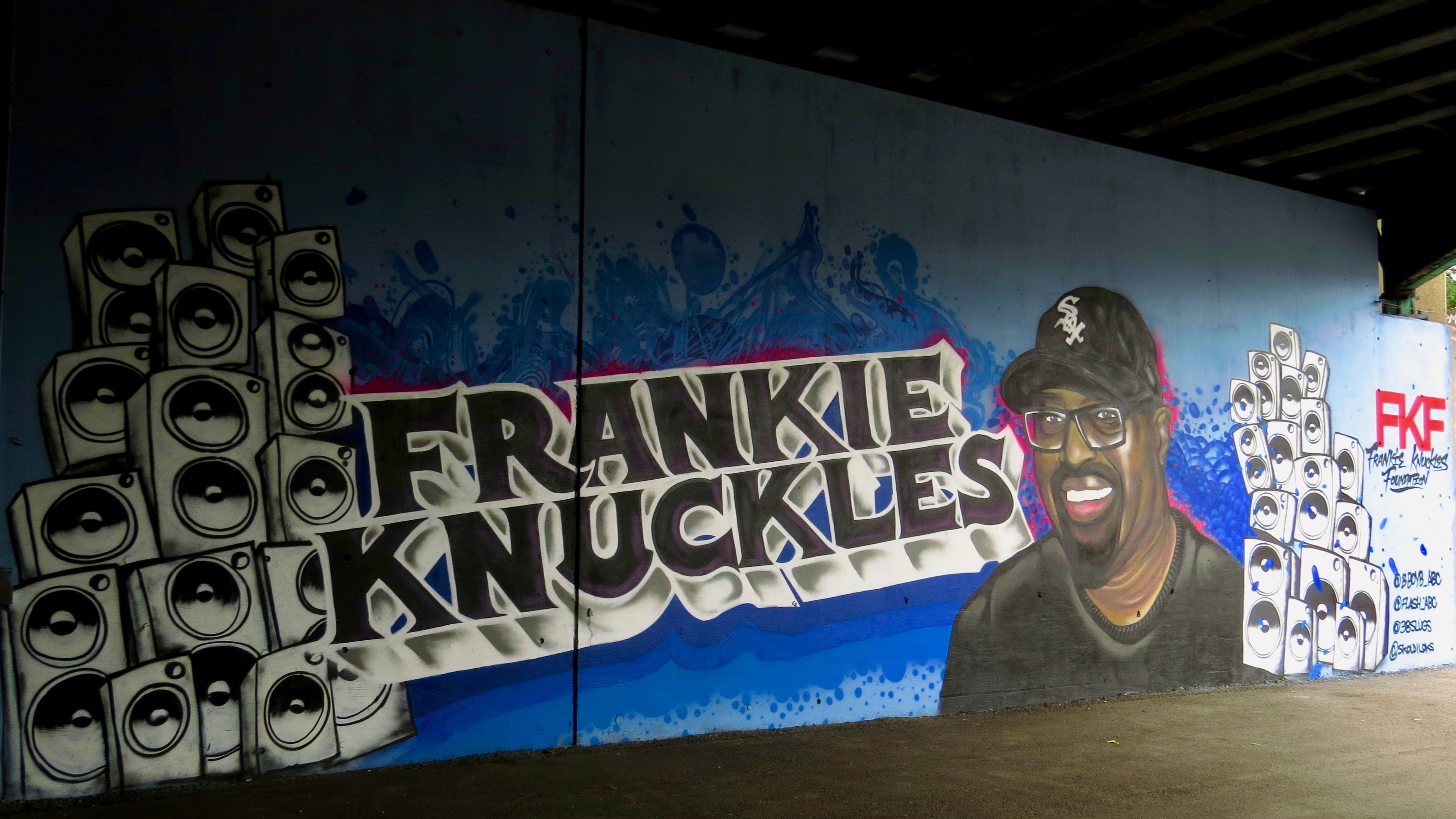 mural in Chicago by artist unknown. Tagged: Frankie Knuckles, music