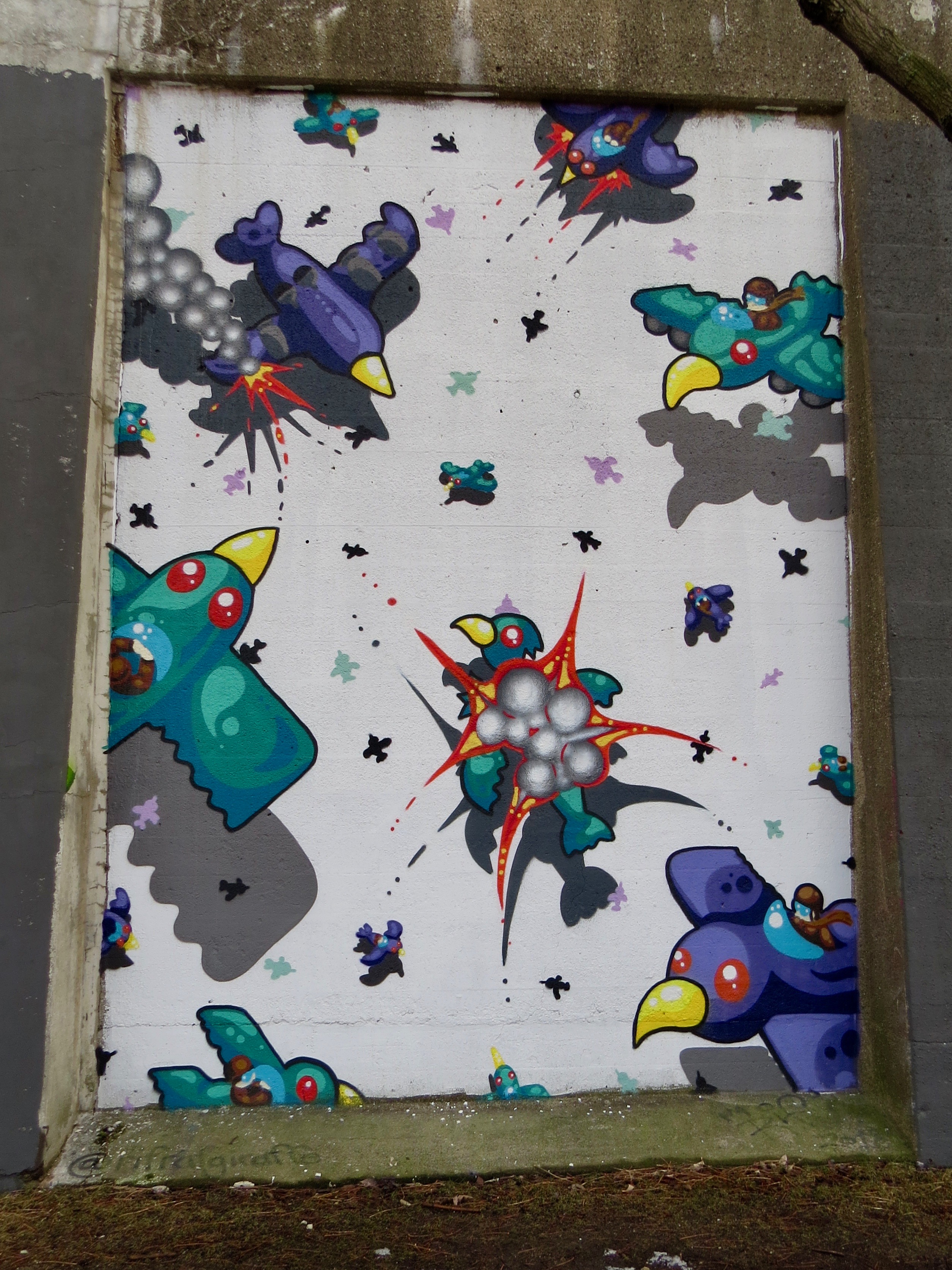 mural in Chicago by artist Rif Raf Giraffe.