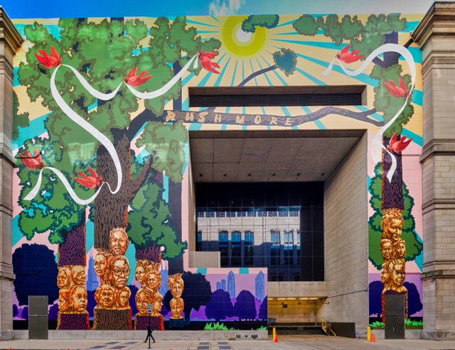 mural in Chicago by artist Kerry James Marshall.