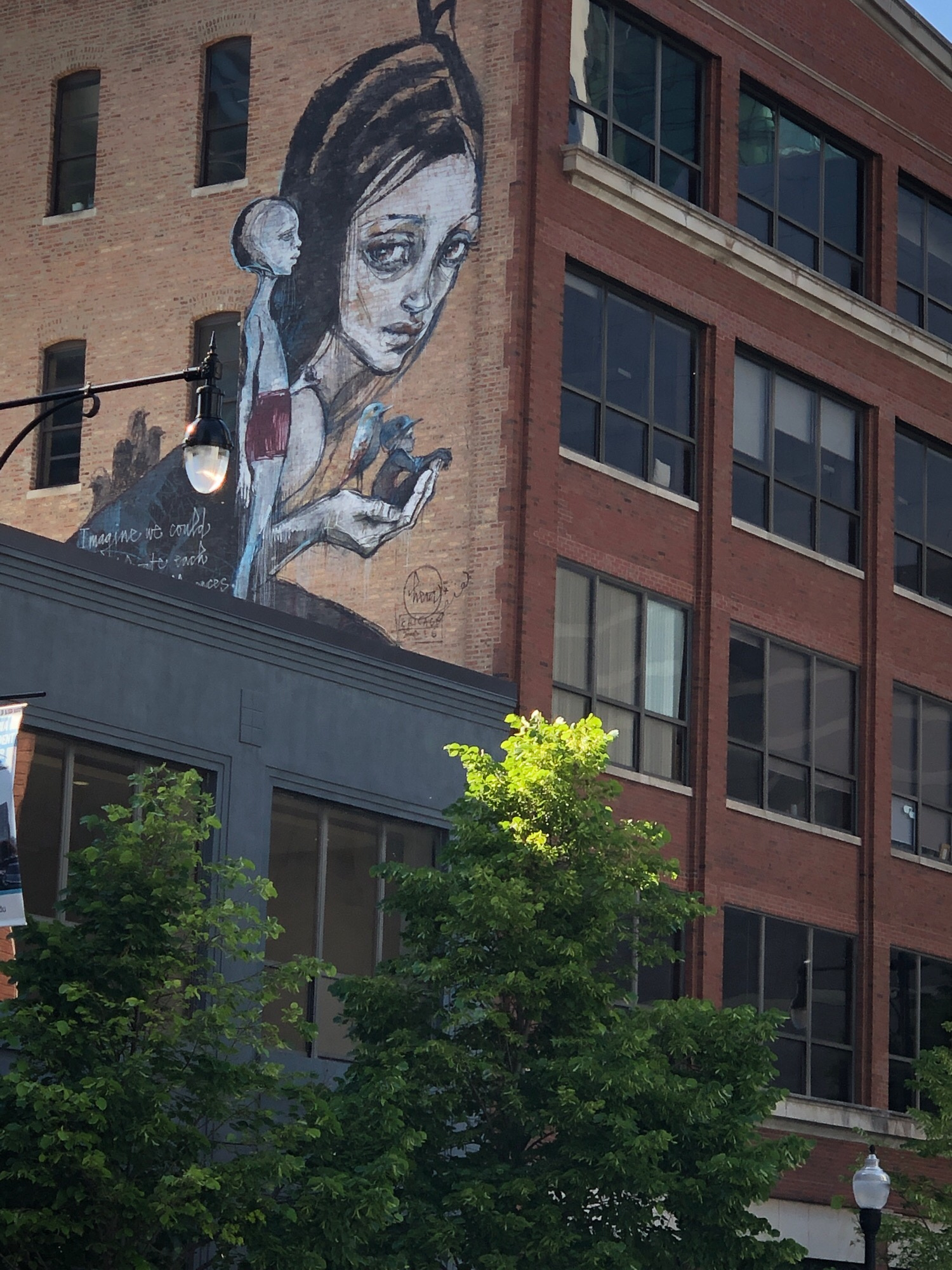 mural in Chicago by artist Herakut.