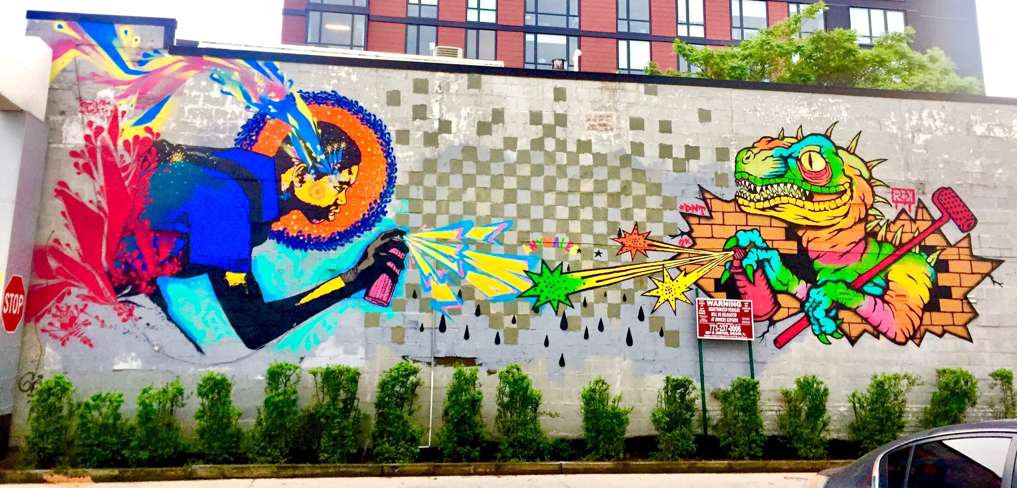 mural in Chicago by artist Stinkfish.