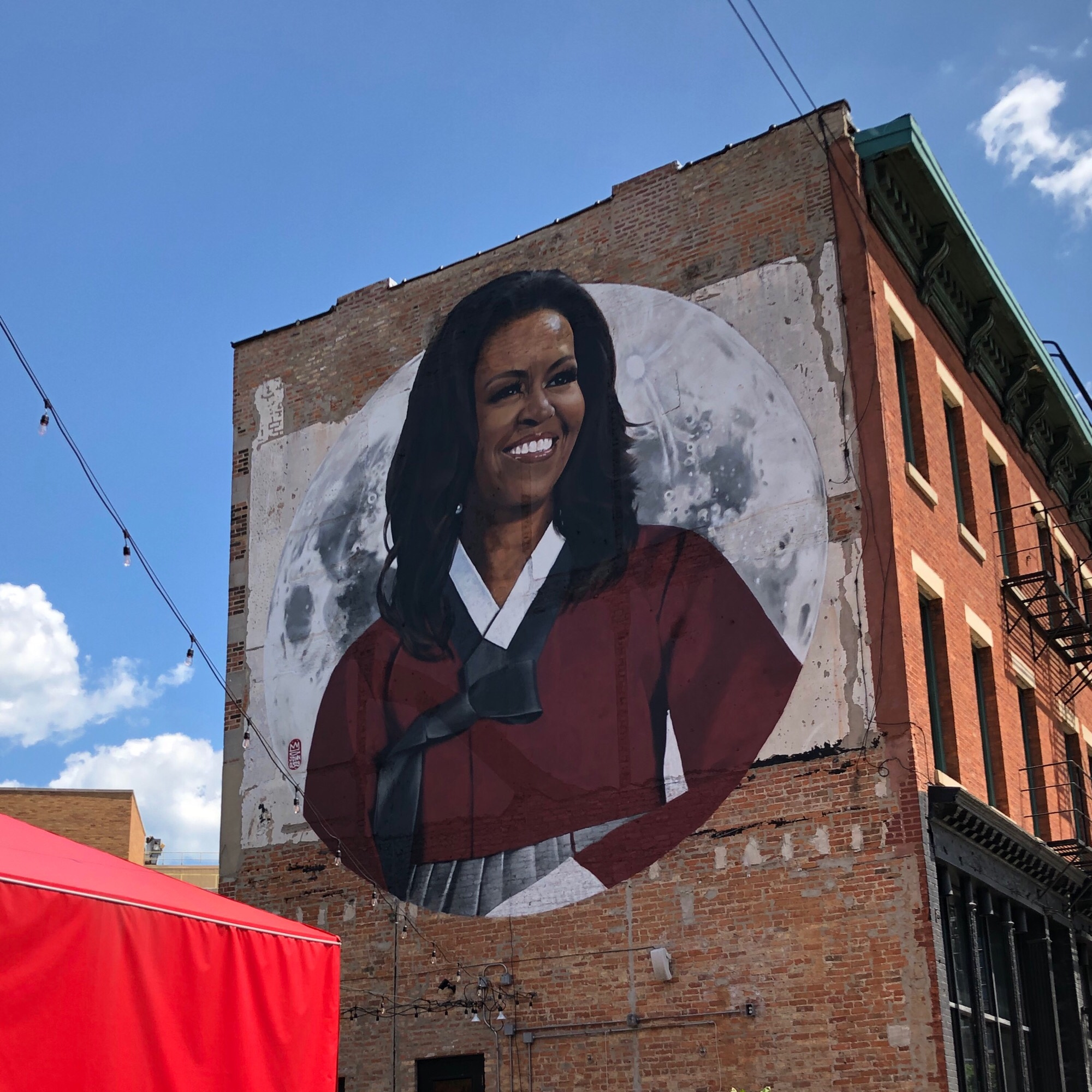 mural in Chicago by artist Royyal Dog. Tagged: Michelle Obama, political