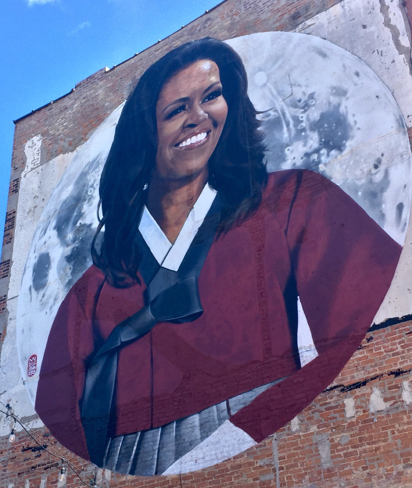 mural in Chicago by artist Royyal Dog. Tagged: Michelle Obama, political
