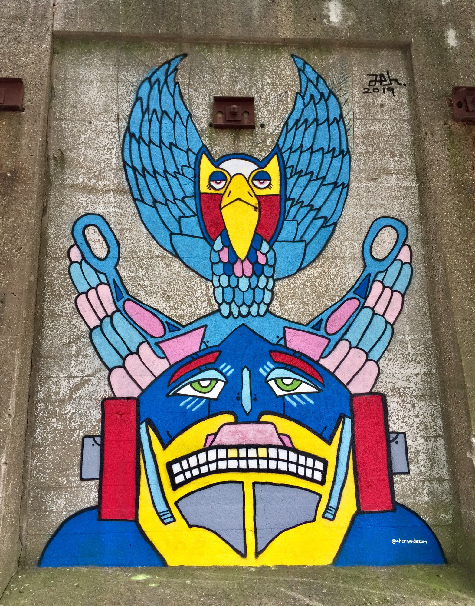 mural in Chicago by artist Adam Hernandez. Tagged: B_Line