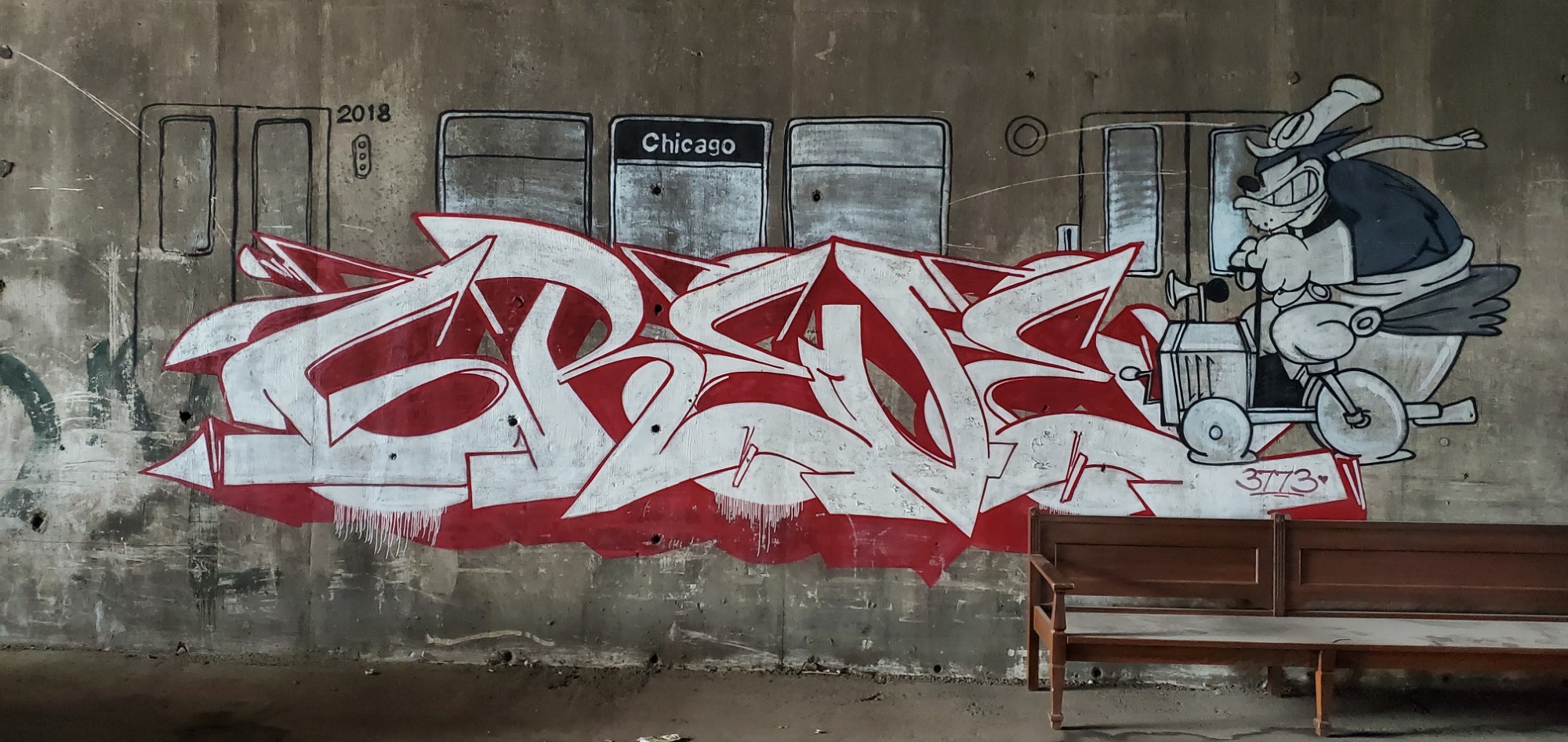 mural in Chicago by artist Greve.