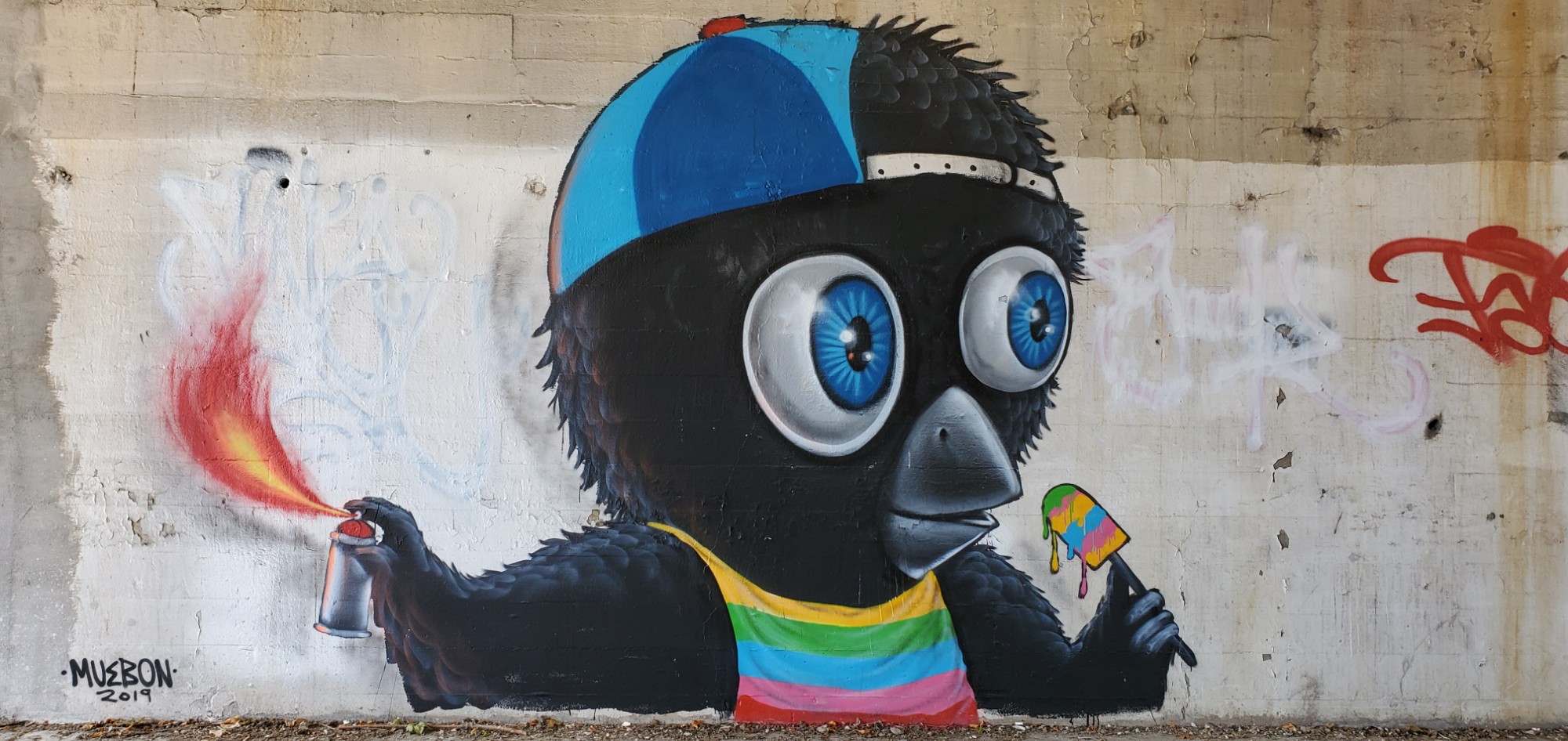 mural in Chicago by artist Mue Bon.