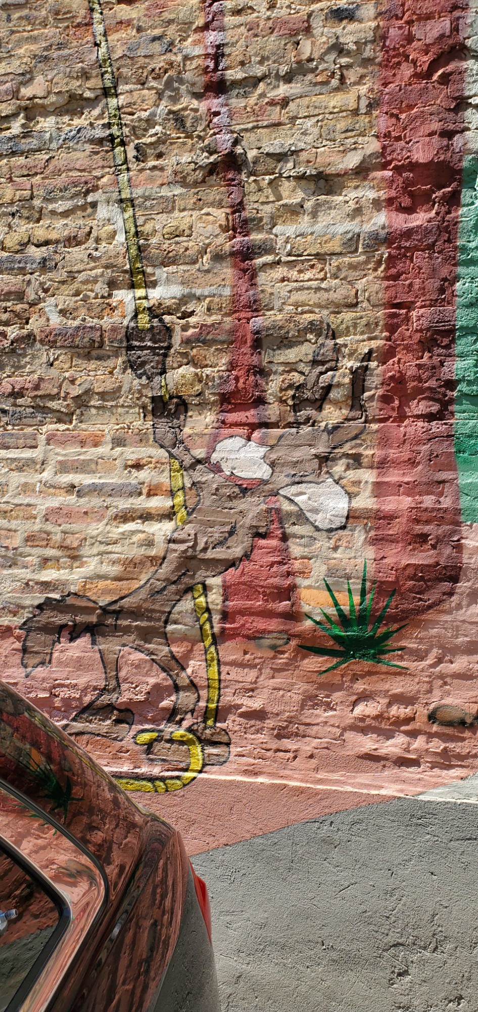 mural in Chicago by artist E.LEE. Tagged: Road Runner, Wile E Coyote