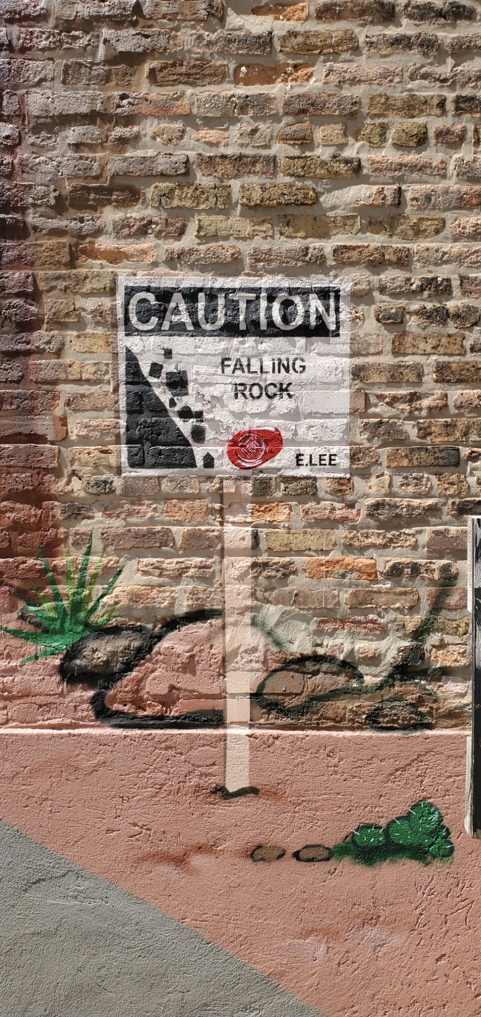 mural in Chicago by artist E.LEE. Tagged: Road Runner, Wile E Coyote