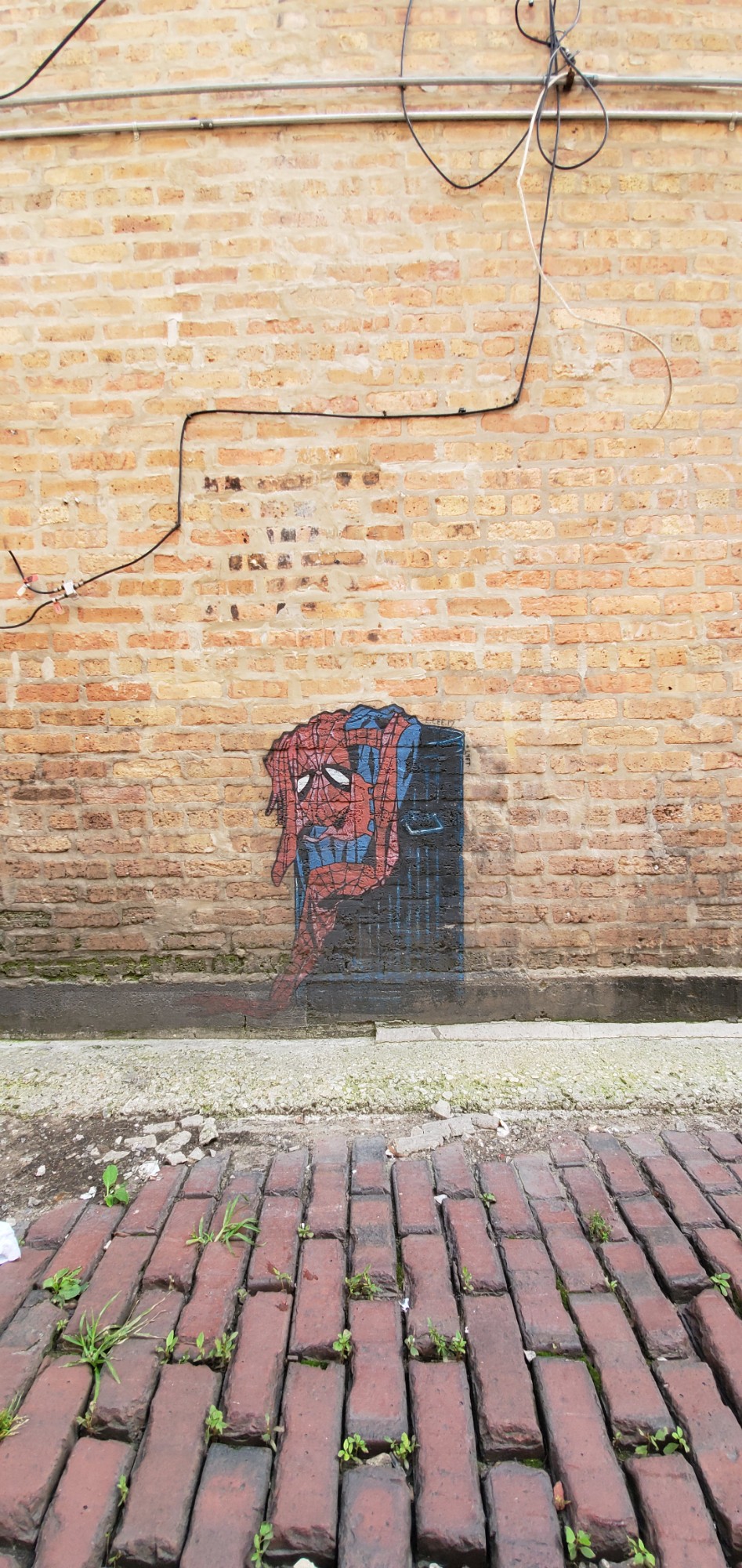 mural in Chicago by artist E.LEE. Tagged: Spider-Man