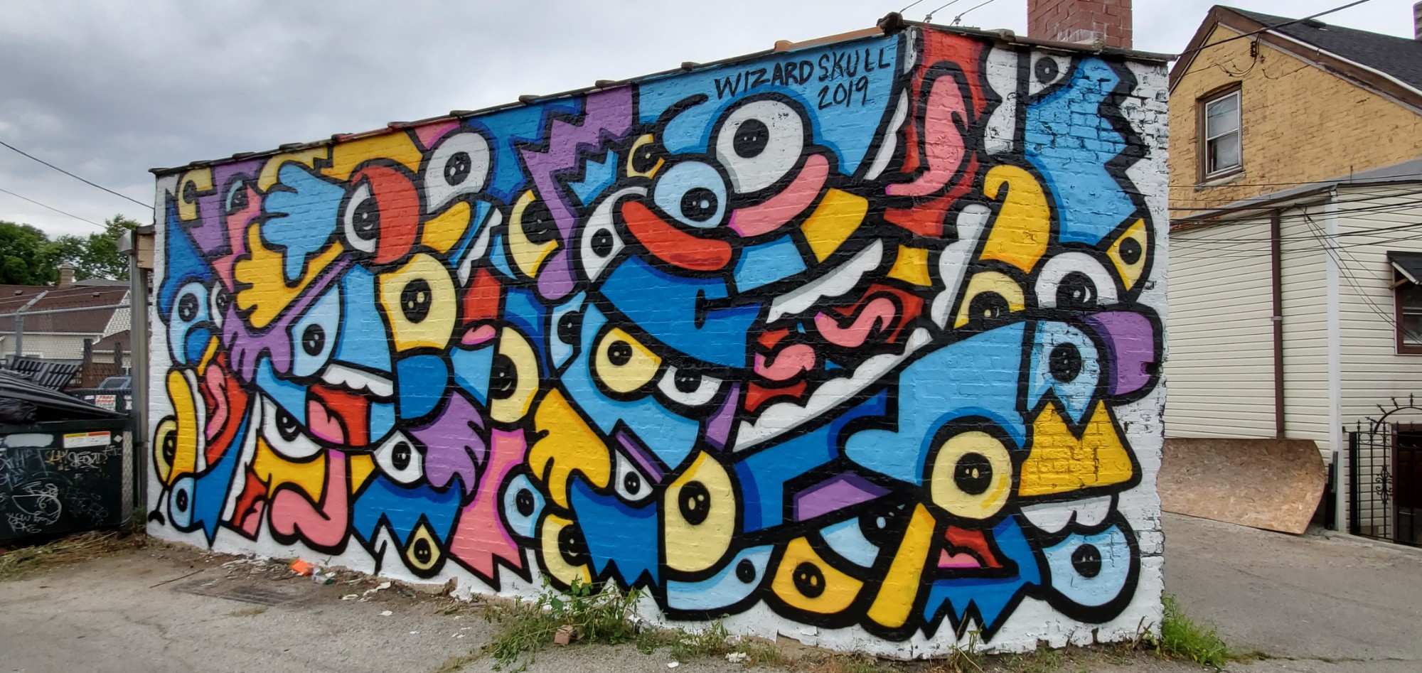 mural in Chicago by artist Wizard Skull.
