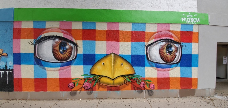 mural in Chicago by artist Mue Bon.