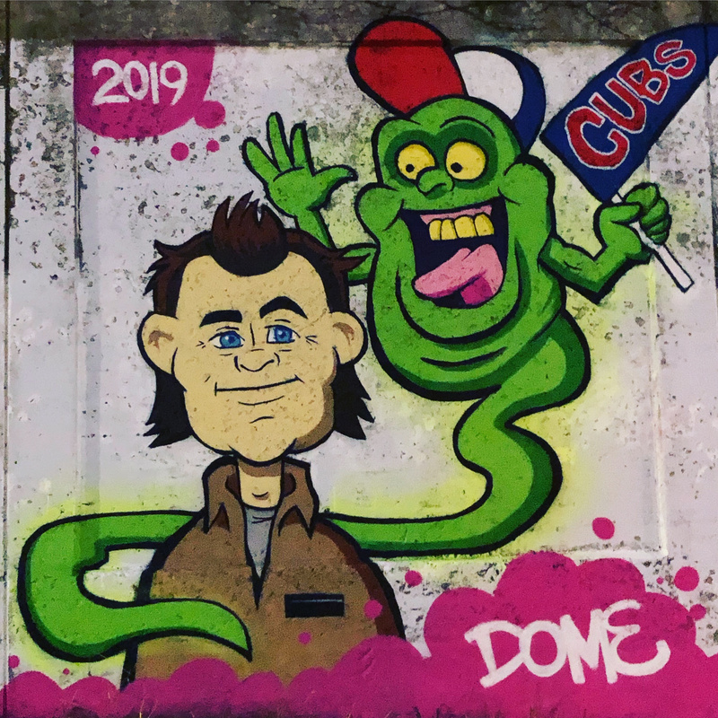 mural in Chicago by artist Dome. Tagged: Bill Murray, Ghostbusters