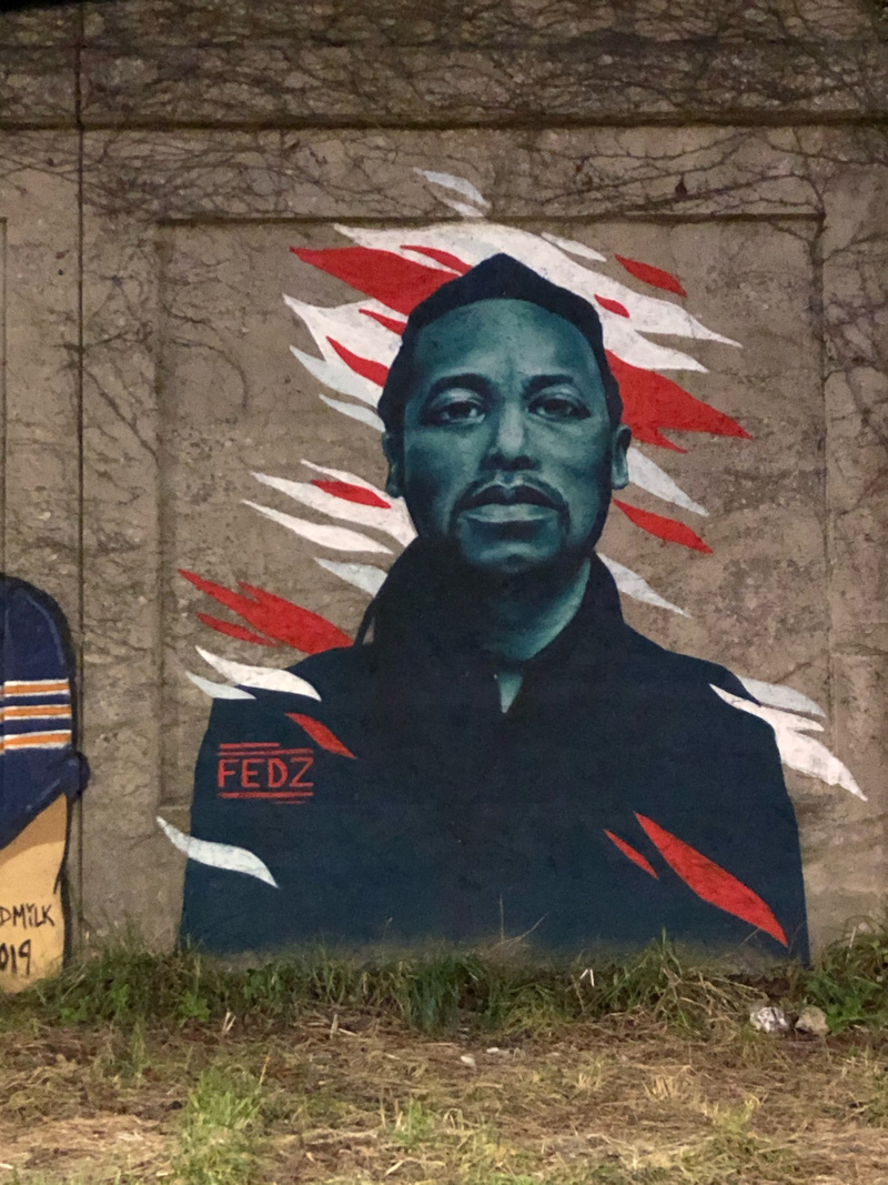 mural in Chicago by artist Fedz. Tagged: Lupe Fiasco, music