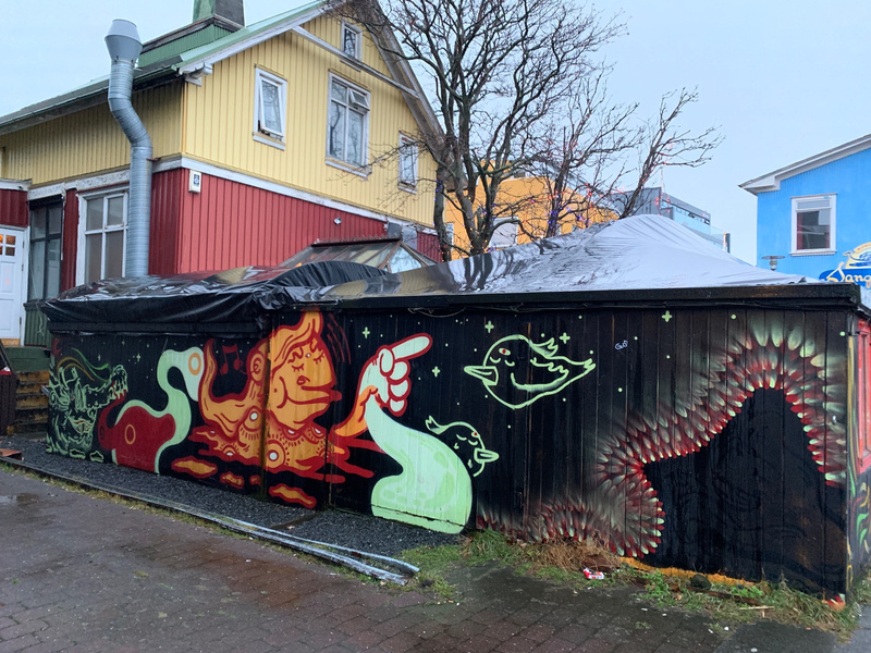 mural in Reykjavík by artist unknown.