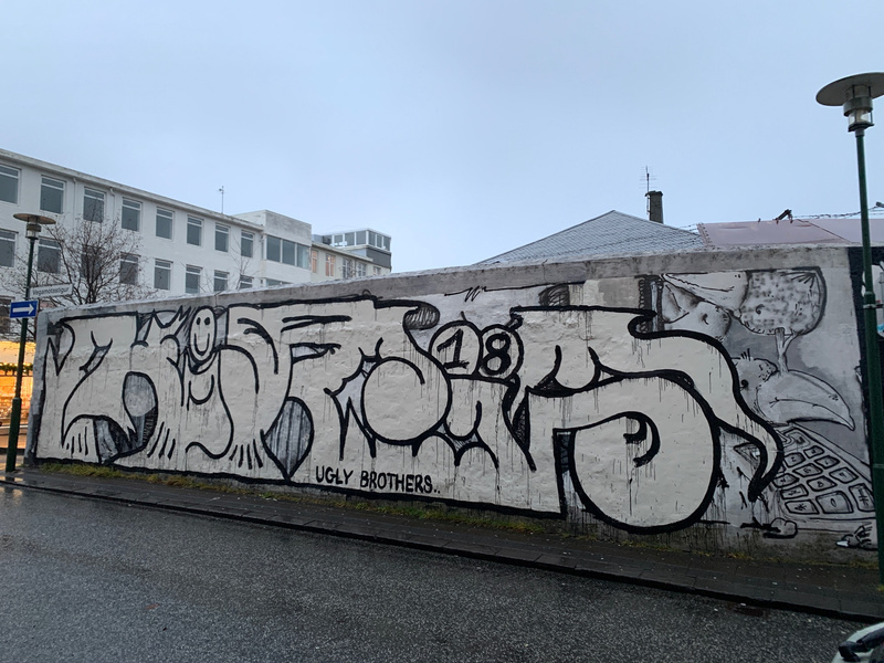 mural in Reykjavík by artist Ugly Brothers.