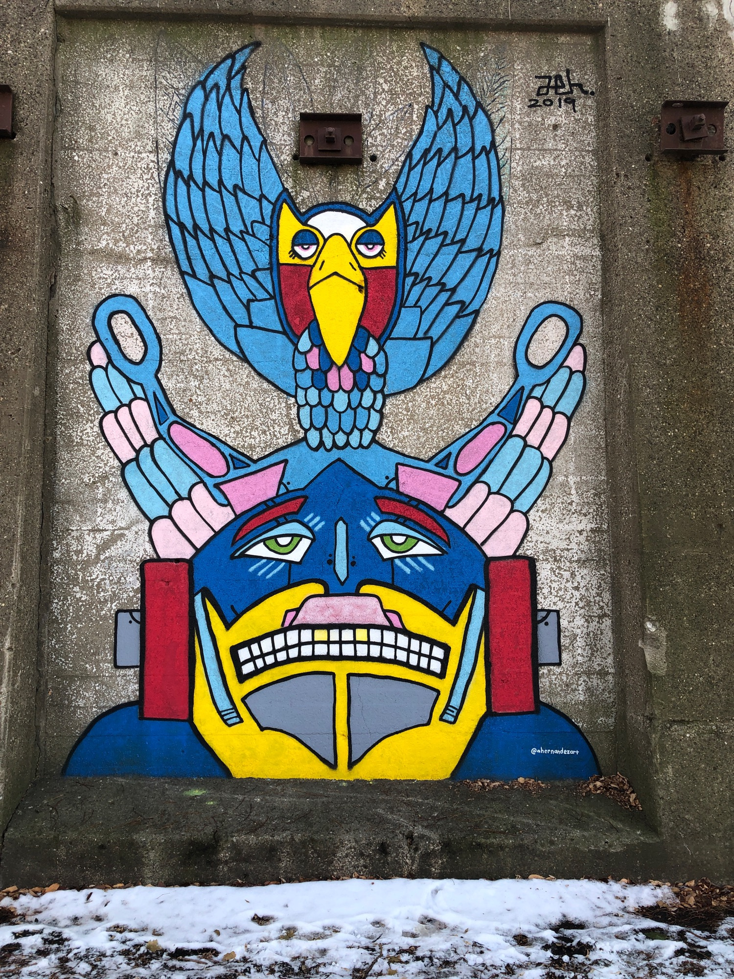 mural in Chicago by artist Adam Hernandez. Tagged: B_Line