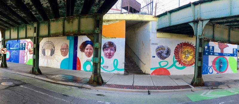 mural in Evanston by artist Jeff Zimmermann.