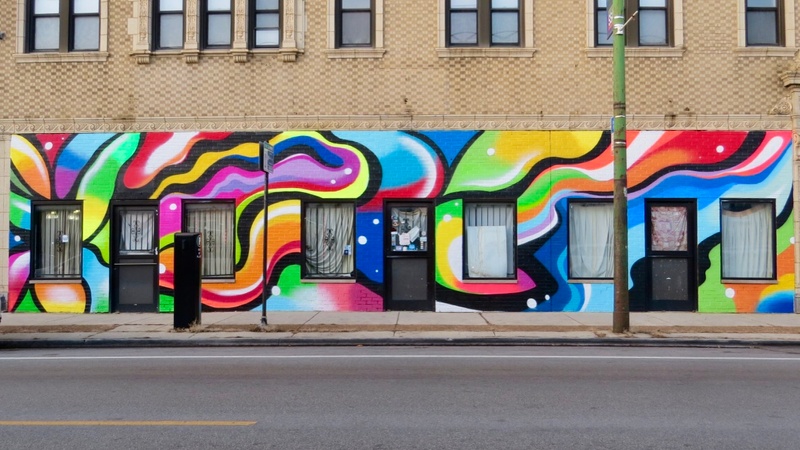 mural in Chicago by artist Afrokilla.