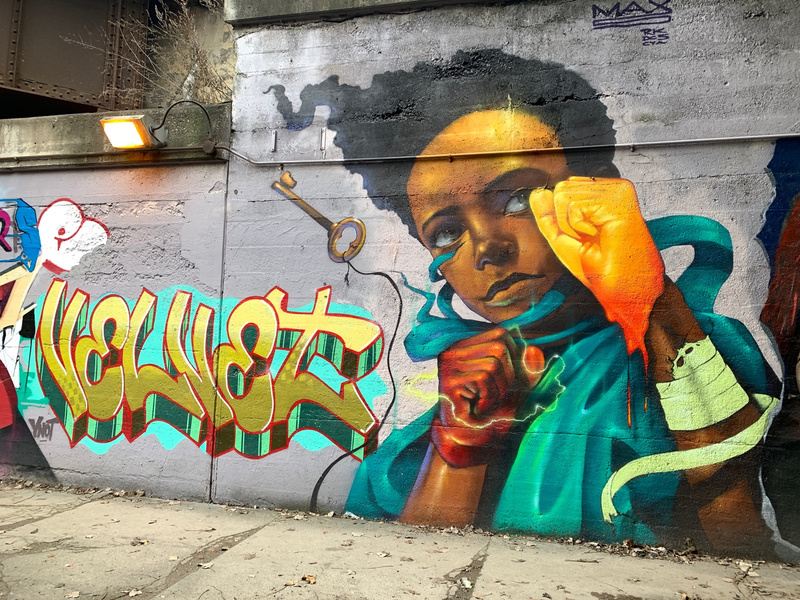 mural in Chicago by artist Max Sansing.