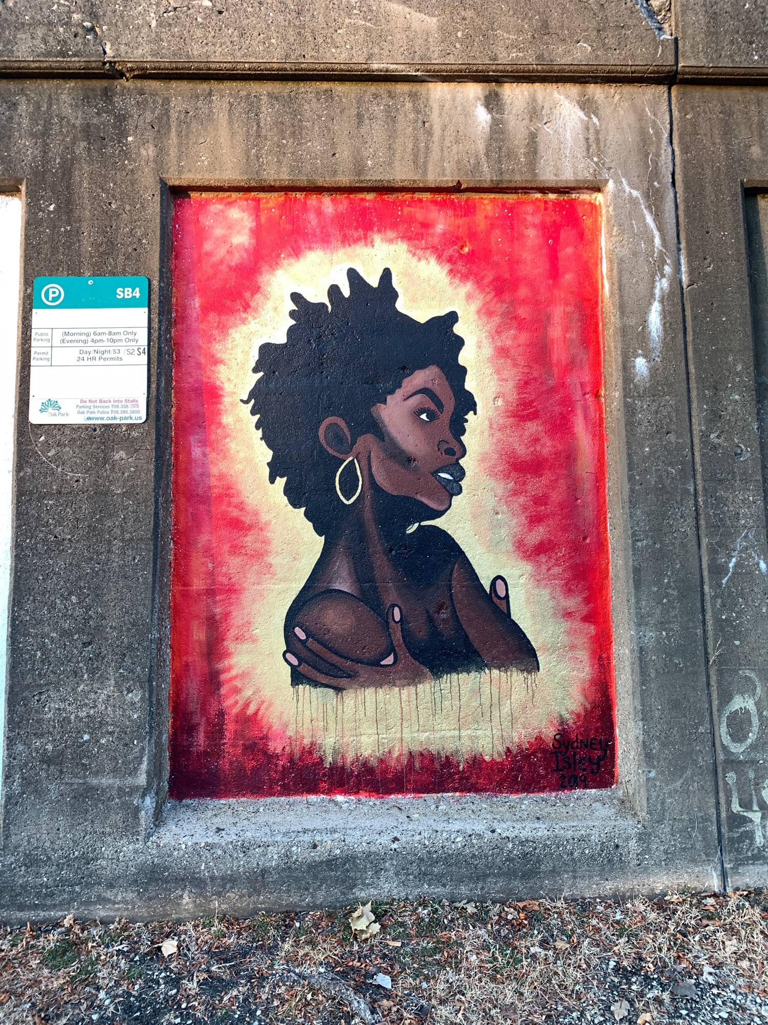 mural in Oak Park by artist Sydney Isley. Tagged: Lauryn Hill