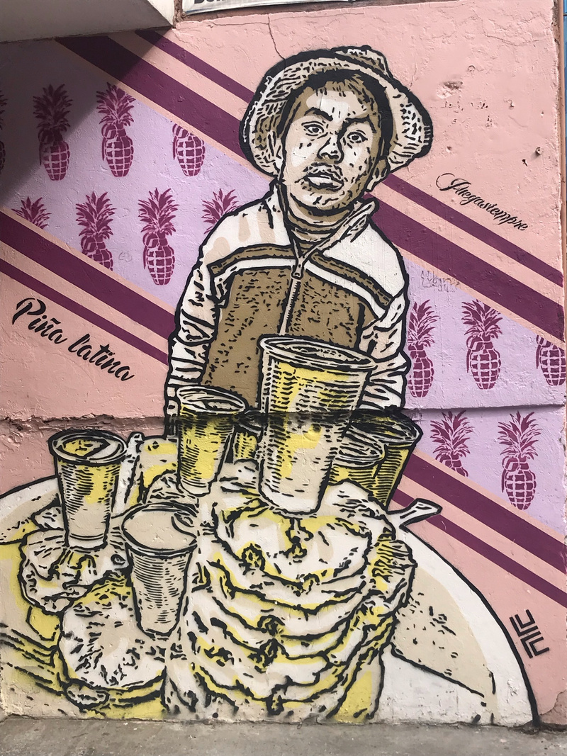 mural in Bogotá by artist unknown.