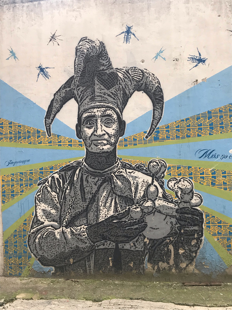 mural in Bogotá by artist unknown.