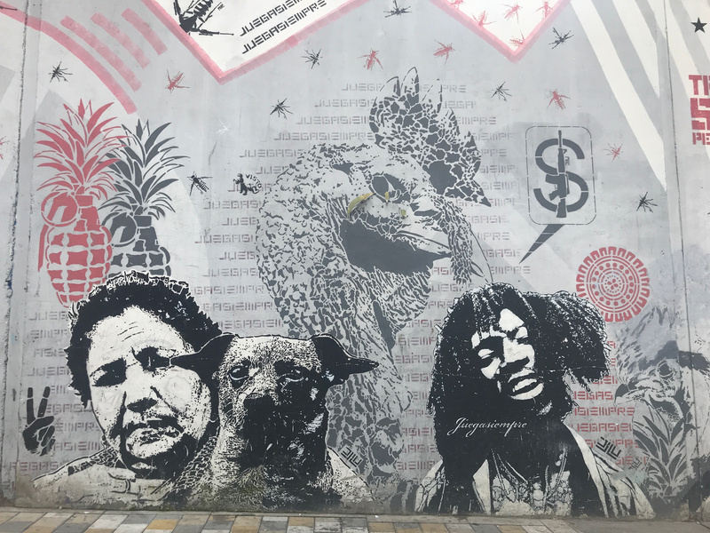 mural in Bogotá by artist unknown.