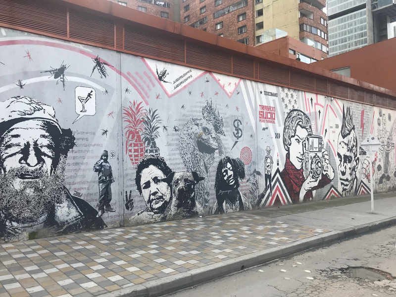 mural in Bogotá by artist unknown.