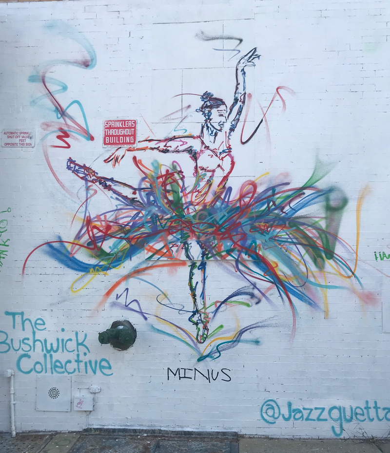 mural in Brooklyn by artist Jazz Guetta.