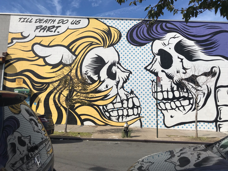 mural in Brooklyn by artist DFace.