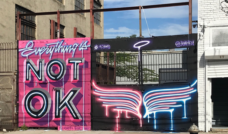 mural in Brooklyn by artist Adam Kiyoshi Fujita.