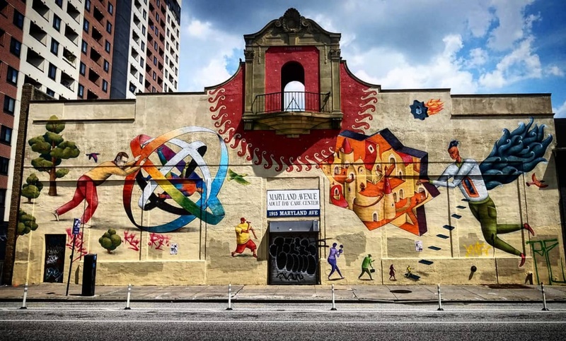 mural in Baltimore by artist Aec Interesni Kazki.