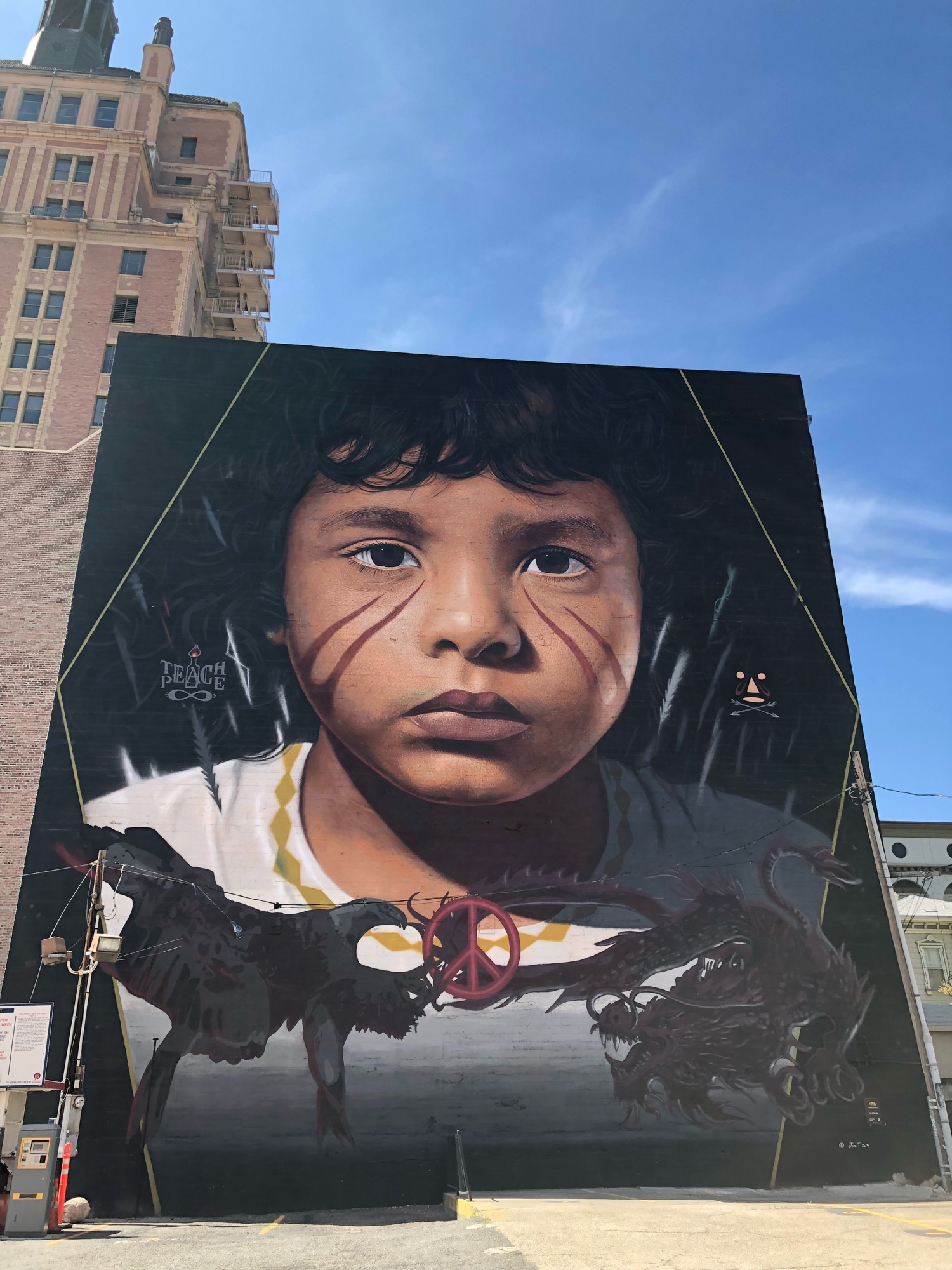 mural in Sacramento by artist Jorit Agoch.