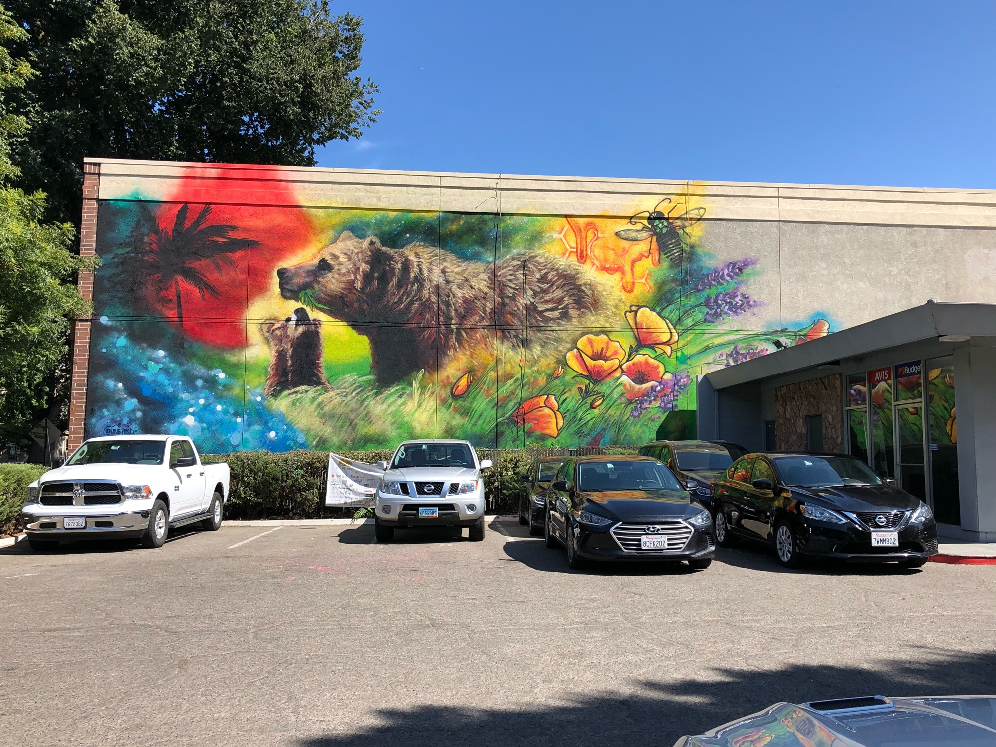 mural in Sacramento by artist Jenn Ponci. Tagged: animals