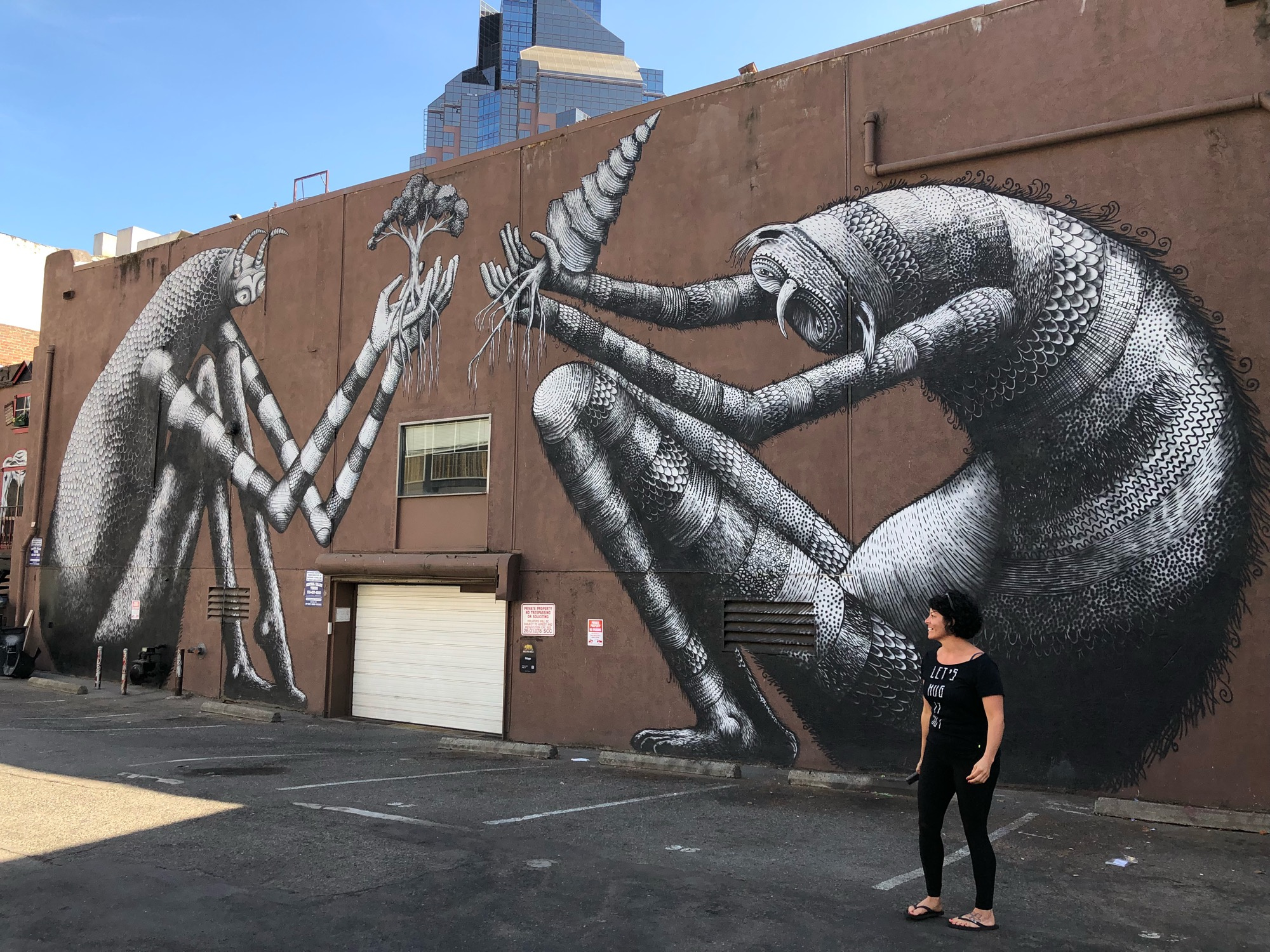 mural in Sacramento by artist Phlegm.
