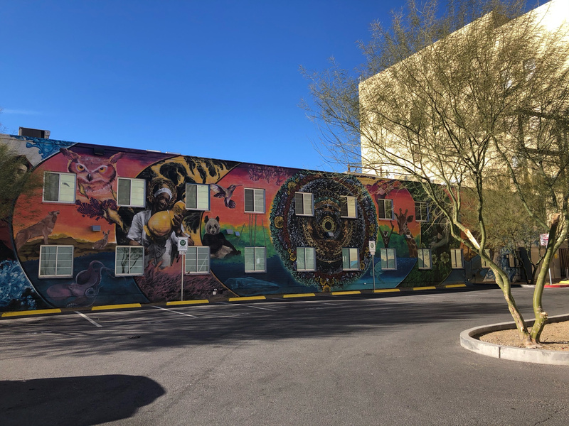 mural in Las Vegas by artist Gaia.