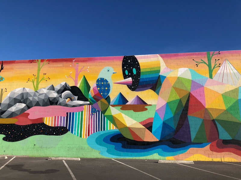 mural in Las Vegas by artist Okuda San Miguel.