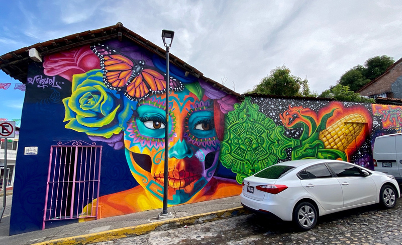 mural in Puerto Vallarta by artist unknown.