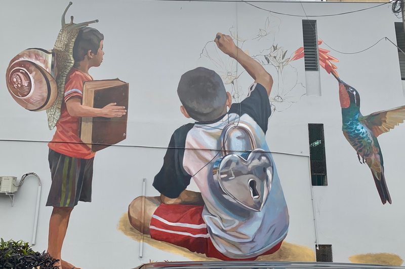 mural in Barranco by artist unknown.