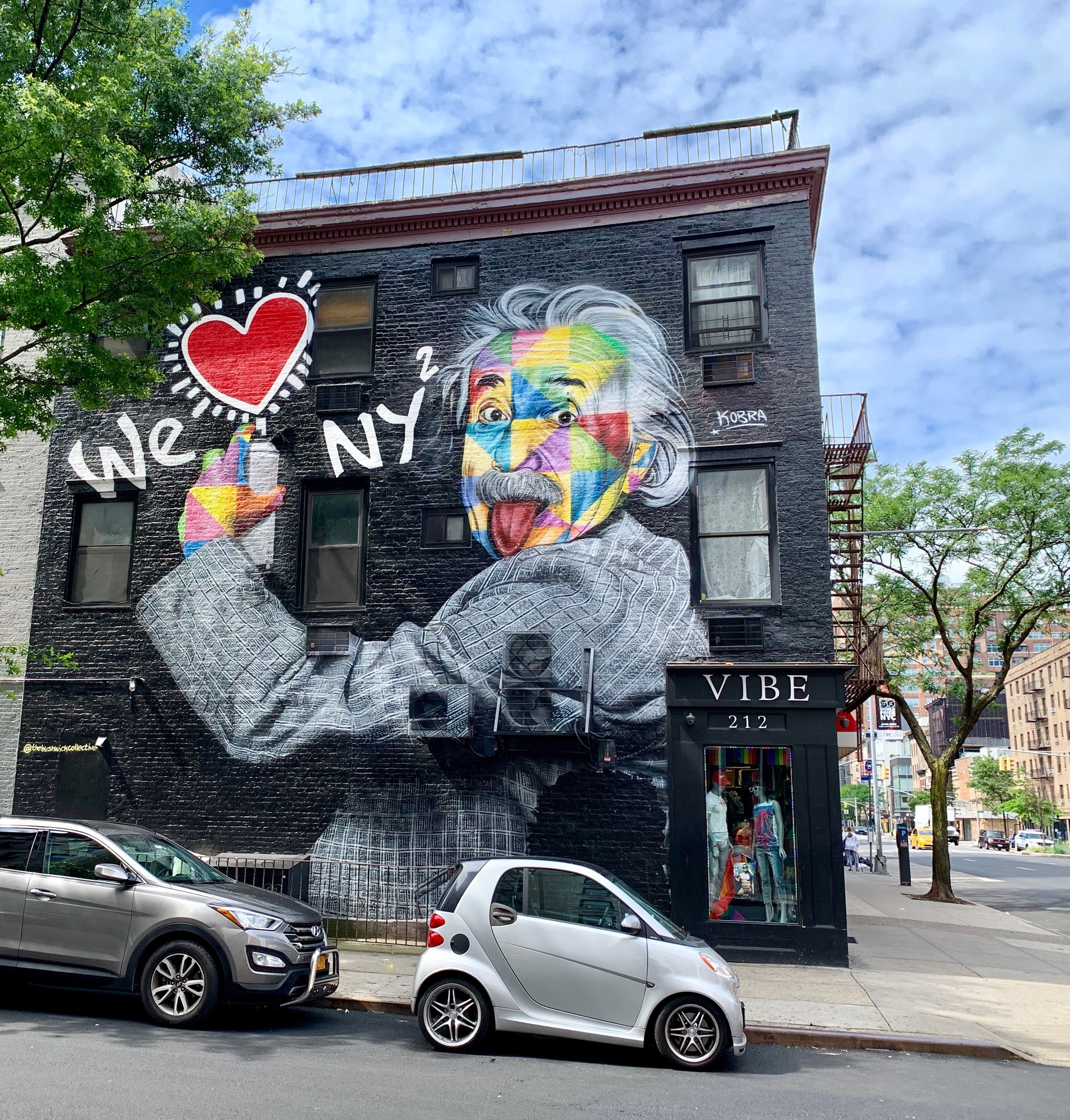 mural in New York by artist Eduardo Kobra. Tagged: Albert Einstein