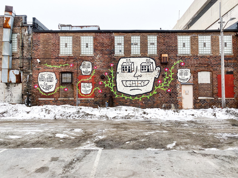 mural in Gary by artist unknown.