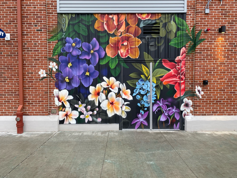 mural in Watertown by artist Ouizi.