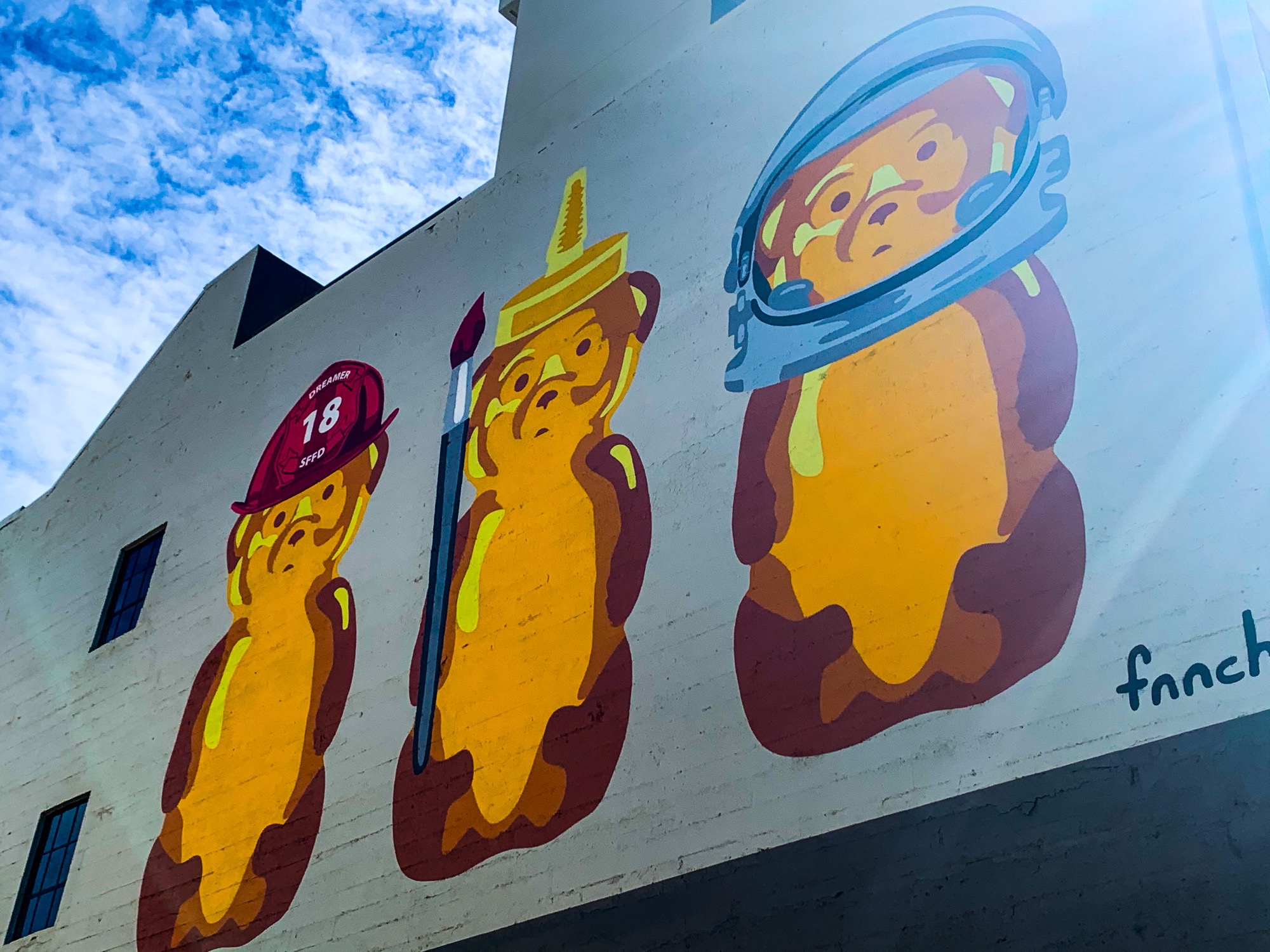 mural in San Francisco by artist fnnch.