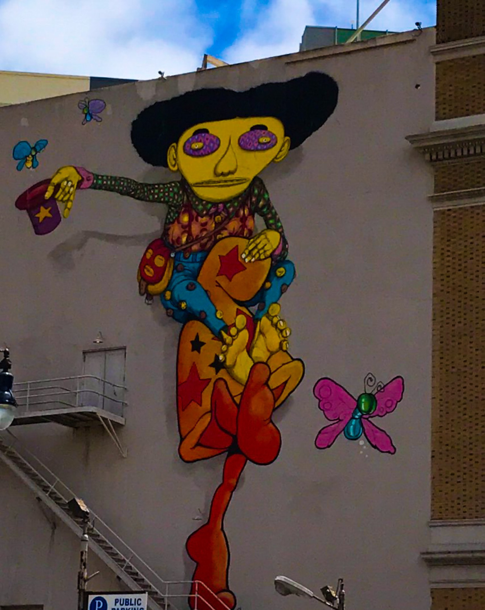 mural in San Francisco by artist osgemeos.