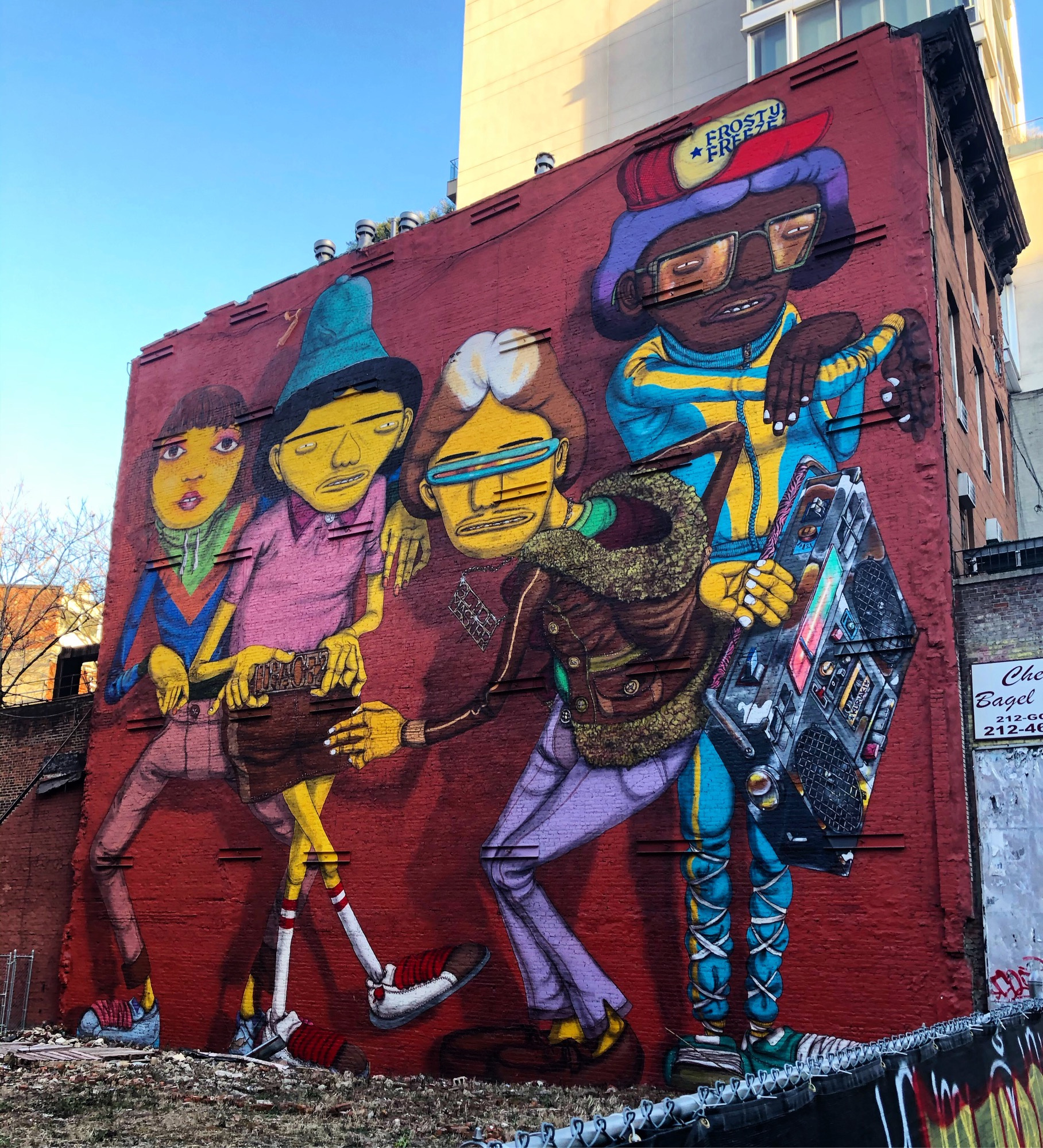 mural in New York by artist osgemeos.
