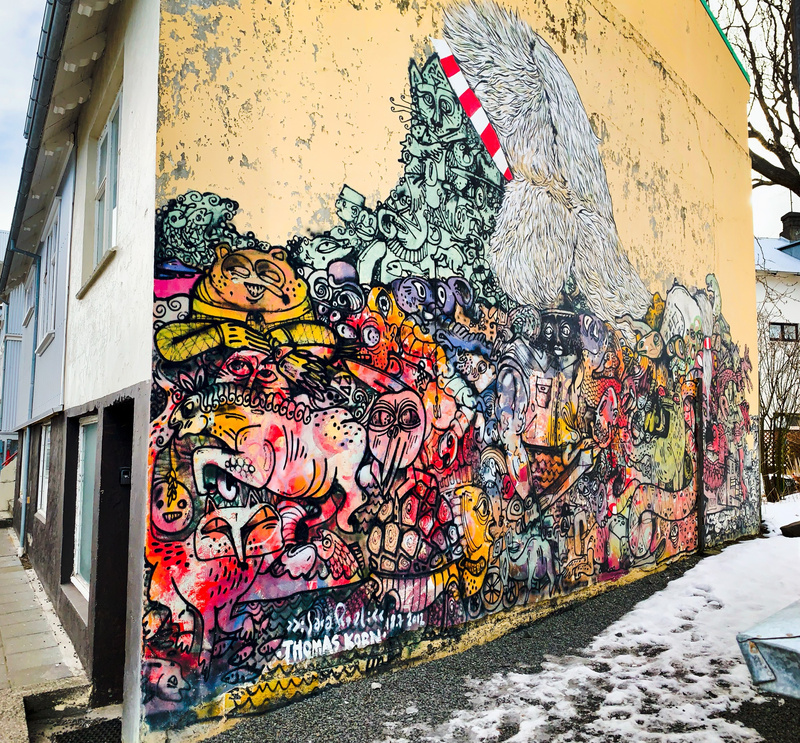 mural in Reykjavík by artist unknown.